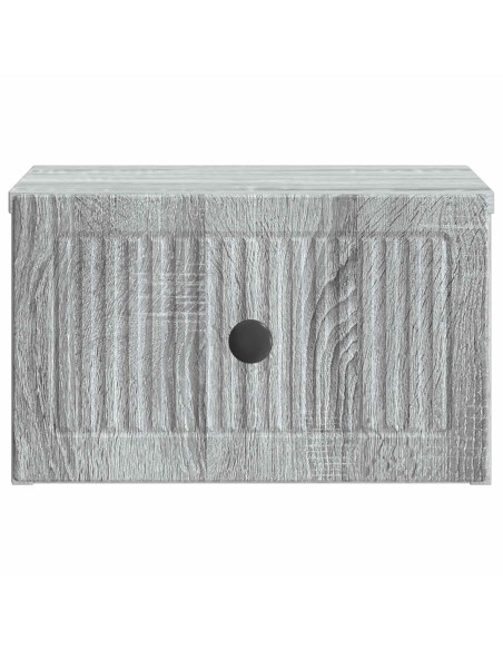 Mobiletto da notte a muro Grigio Sonoma 33 x 34,5 x 20 cm