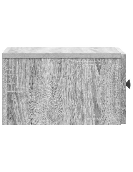 Mobiletto da notte a muro Grigio Sonoma 33 x 34,5 x 20 cm