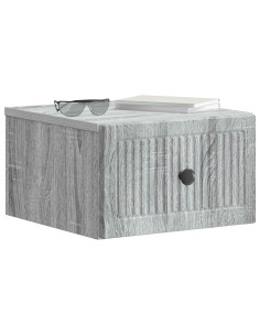 Mobiletto da notte a muro 2 pcs Grigio Sonoma 33 x 34,5 x 20 cm 2