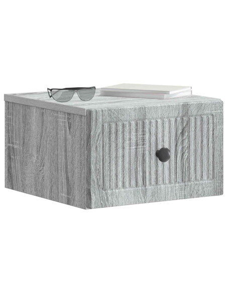 Mobiletto da notte a muro 2 pcs Grigio Sonoma 33 x 34,5 x 20 cm