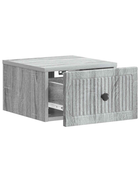 Mobiletto da notte a muro 2 pcs Grigio Sonoma 33 x 34,5 x 20 cm
