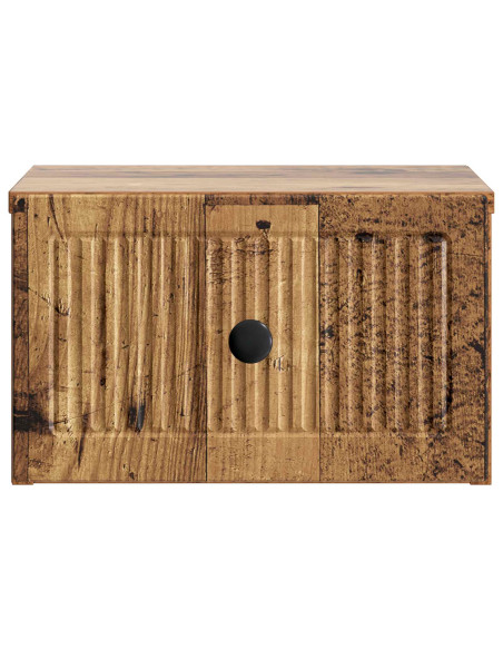 Mobiletto da notte a muro Legno antico 33 x 34,5 x 20 cm