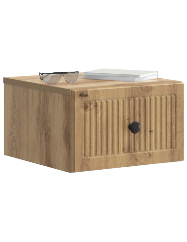 Mobiletto da notte a muro Rovere Artigianale 33 x 34,5 x 20 cm