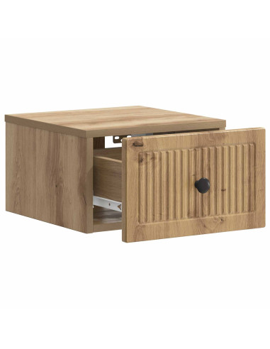 Mobiletto da notte a muro Rovere Artigianale 33 x 34,5 x 20 cm
