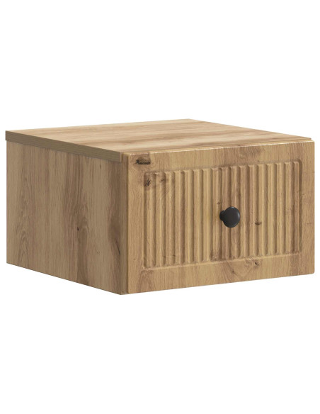Mobiletto da notte a muro con cassetto 2 pcs Rovere Artigianale