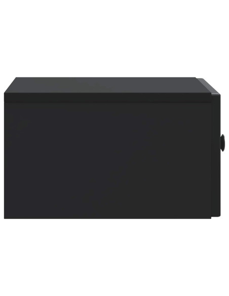 Armadio da Notte Nero 49 x 34,5 x 20 cm Legno ingegnerizzato