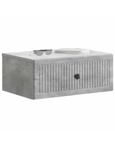 Armadio da Notte con cassetto Grigio Cemento 49 x 34,5 x 20 cm 2