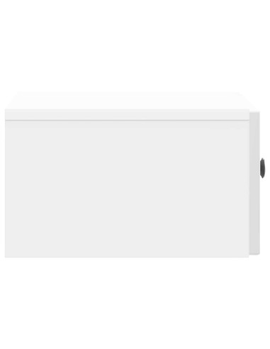 Armadio da Notte con cassetto Bianco Lucido 49 x 34,5 x 20 cm