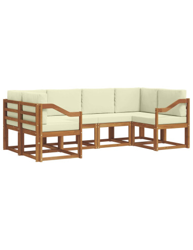 Set di divani con cuscino 6 pcs Naturale e Crema