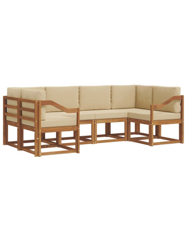 Set di divani con cuscino 6 pcs Naturale e Beige