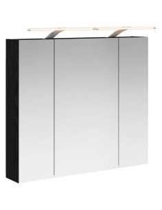 Mobiletto per specchio da bagno Rovere Nero 80 x 14.5 x 70 cm 2