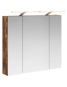 Mobiletto per specchio da bagno Rovere fumé 80 x 14.5 x 70 cm 2