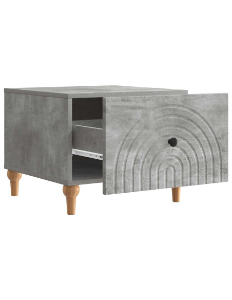Tavolino da salotto con cassetto Grigio Cemento 49 x 50 x 40 cm