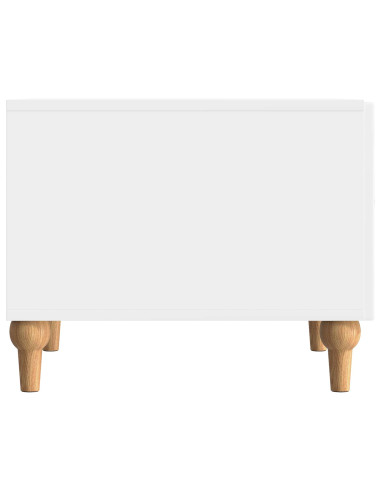Tavolino da salotto con cassetto Bianco Lucido 49 x 50 x 40 cm