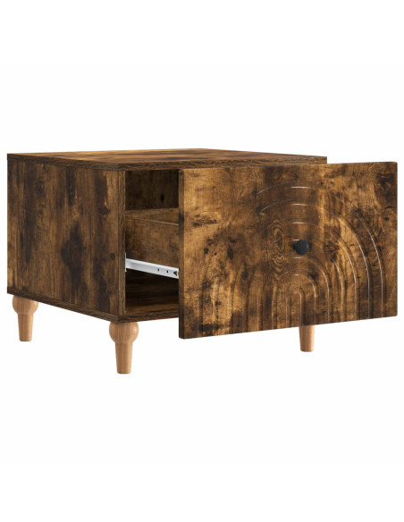 Tavolino da salotto con cassetto Rovere Fumo 49 x 50 x 40 cm