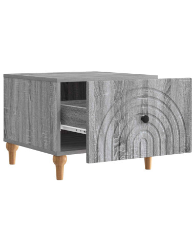 Tavolino da salotto con cassetto Grigio Sonoma 49 x 50 x 40 cm