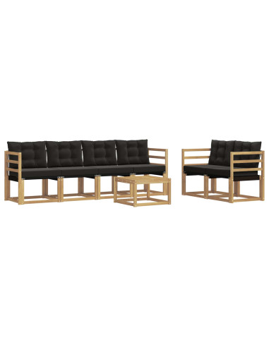Set di divani da esterno con cuscino 7 pcs