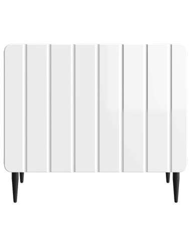 Tavolino da salotto con cassetto Bianco Lucido 49 x 50 x 42 cm