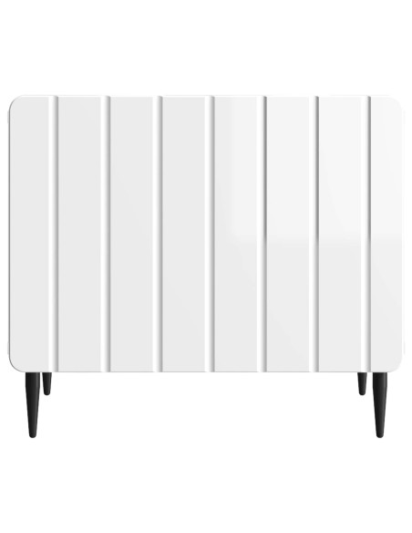 Tavolino da salotto con cassetto Bianco Lucido 49 x 50 x 42 cm