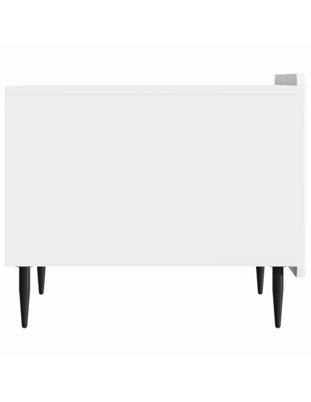 Tavolino da salotto con cassetto Bianco Lucido 49 x 50 x 42 cm