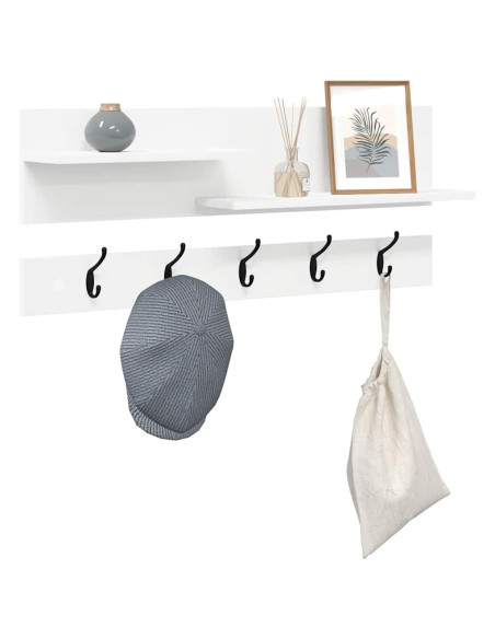 Appendiabiti a muro Bianco 90 x 15 x 36 cm Legno multistrato