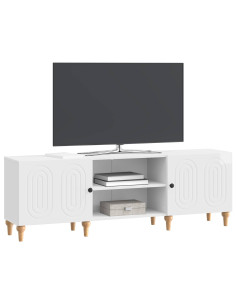 Mobile TV Bianco Lucido 150 x 31 x 50 cm Legno ingegnerizzato 2