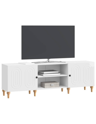 Mobile TV Bianco Lucido 150 x 31 x 50 cm Legno ingegnerizzato