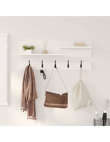 Appendiabiti a muro Bianco 90 x 15 x 36 cm Legno multistrato