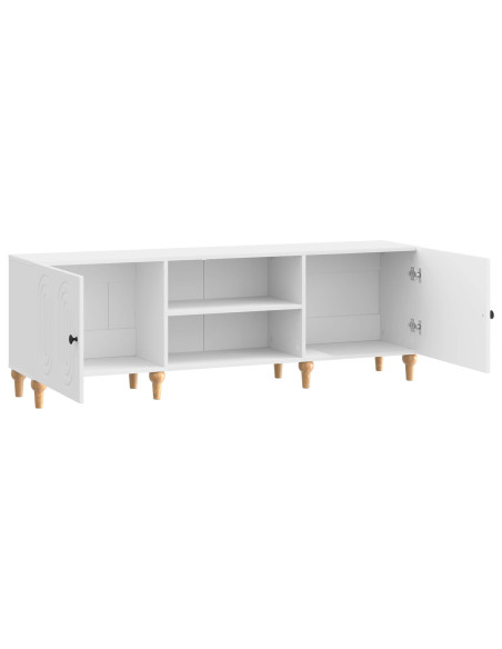 Mobile TV Bianco Lucido 150 x 31 x 50 cm Legno ingegnerizzato
