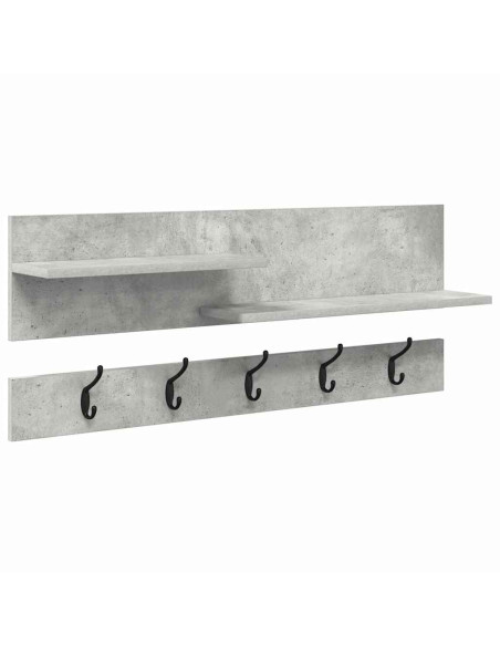 Appendiabiti a muro Grigio cemento 90 x 15 x 36 cm