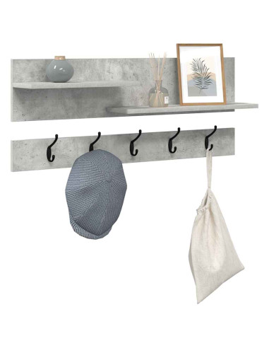Appendiabiti a muro Grigio cemento 90 x 15 x 36 cm