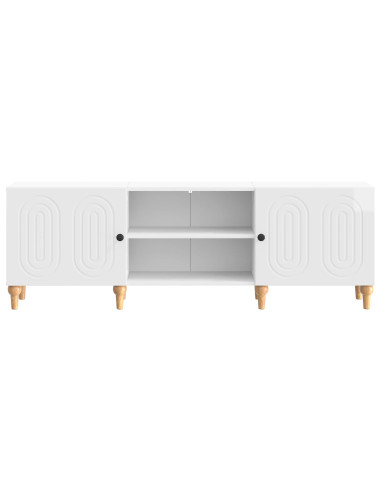 Mobile TV Bianco Lucido 150 x 31 x 50 cm Legno ingegnerizzato