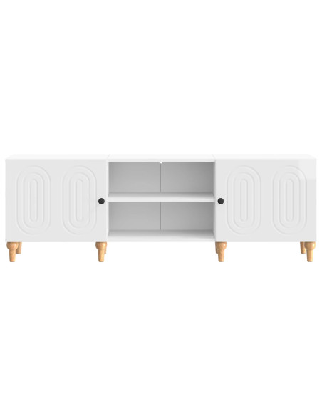 Mobile TV Bianco Lucido 150 x 31 x 50 cm Legno ingegnerizzato