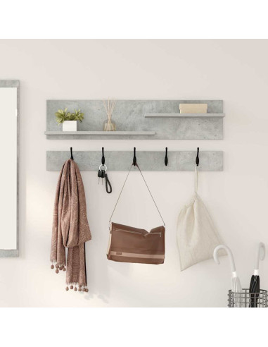 Appendiabiti a muro Grigio cemento 90 x 15 x 36 cm