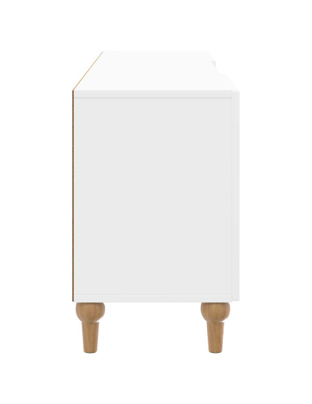 Mobile TV Bianco Lucido 150 x 31 x 50 cm Legno ingegnerizzato