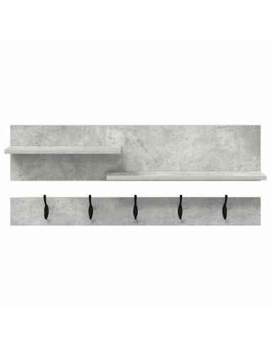 Appendiabiti a muro Grigio cemento 90 x 15 x 36 cm