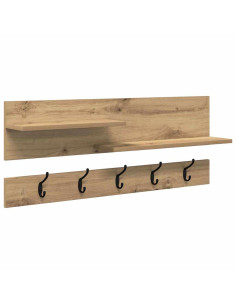 Appendiabiti a muro Rovere artigianale 90 x 15 x 36 cm 2