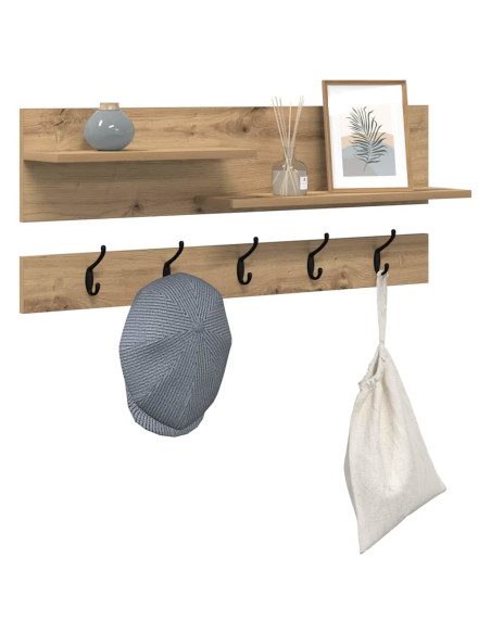 Appendiabiti a muro Rovere artigianale 90 x 15 x 36 cm