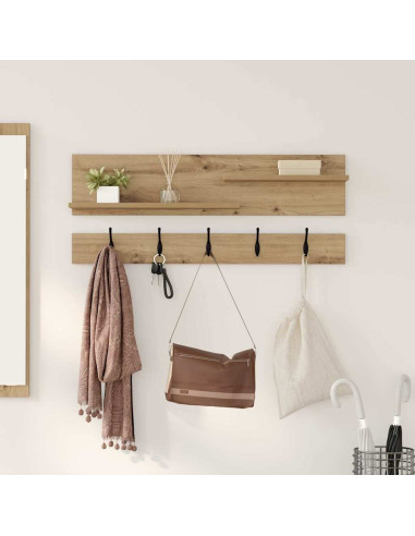 Appendiabiti a muro Rovere artigianale 90 x 15 x 36 cm