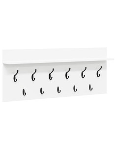 Appendiabiti a muro Bianco 100 x 40 x 12 cm Legno multistrato 2