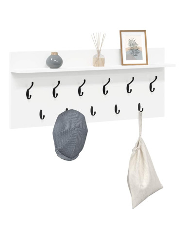 Appendiabiti a muro Bianco 100 x 40 x 12 cm Legno multistrato