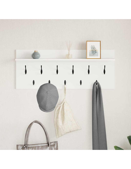 Appendiabiti a muro Bianco 100 x 40 x 12 cm Legno multistrato