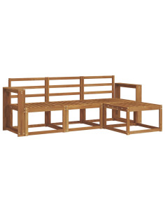 Set di divani da esterno 4 pcs Naturale 2