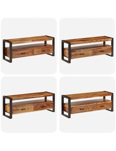 Mobile Porta TV 120x35x45 cm Legno Massello di Sheesham