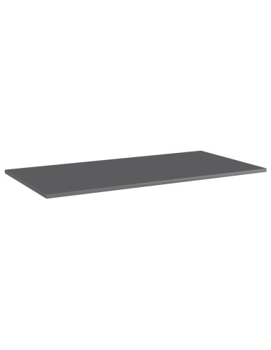 Ripiani per Libreria 8pz Grigio Lucido 80x30x1,5cm Multistrato