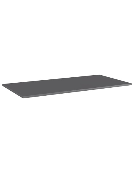 Ripiani per Libreria 8pz Grigio Lucido 80x30x1,5cm Multistrato