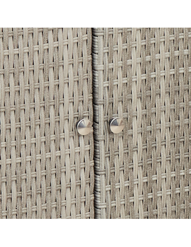 Armadio con lo scaffale Grigio chiaro 100 x 36 x 102 cm Rattan