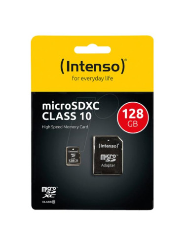 MICRO SD CON ADATTATORE 128GB C10
