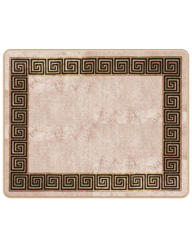 Runner Tappeto MARSA Nero 80 x 100 cm Poliestere e PVC