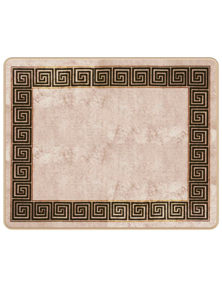 Runner Tappeto MARSA Nero 80 x 100 cm Poliestere e PVC